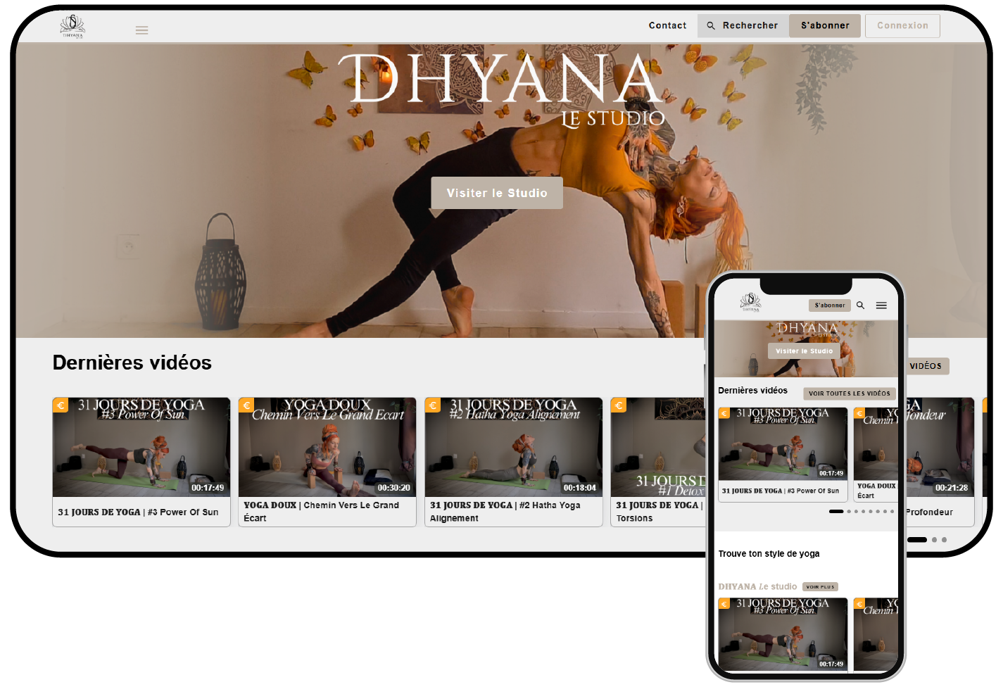 plateforme VOD de Yoga Dhyana
